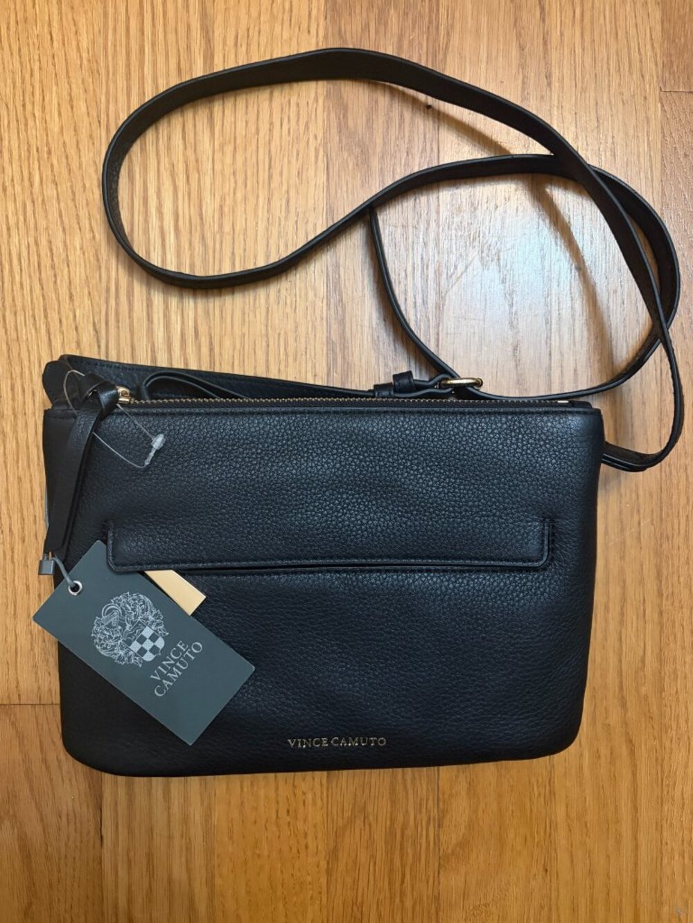 Vince Camuto Black Leather Gally Crossbody Bag, NWT